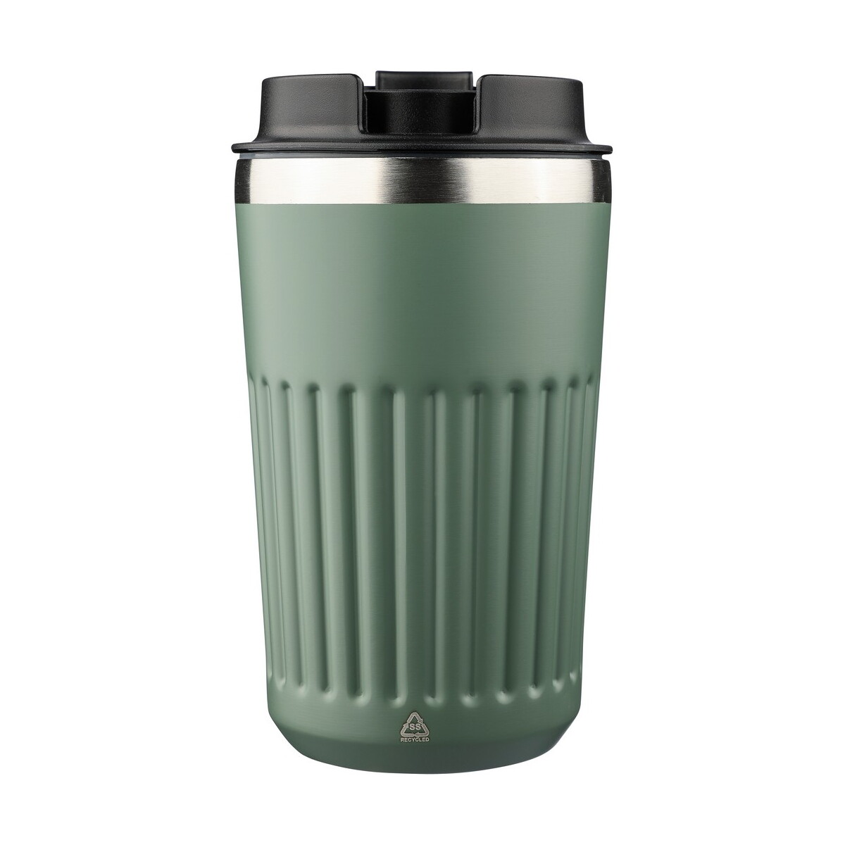 Kubki termiczne z logo – kubek termiczny 400 ml – zielony VB184-06_IBK01 Kubek termiczny 400 ml - zielony VB184-06_IBK01