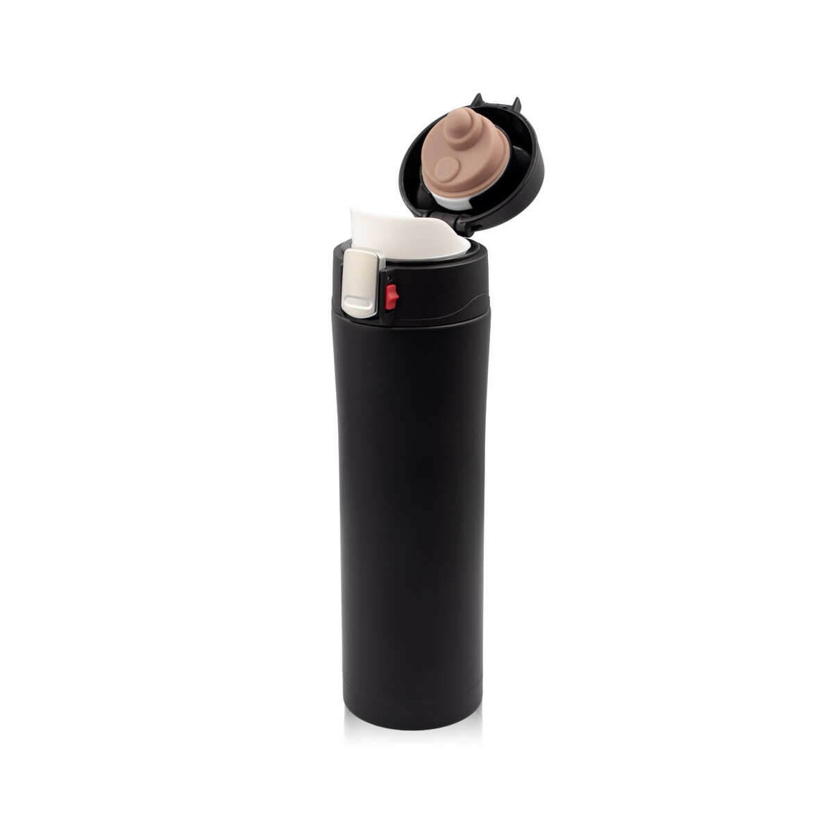 Kubki termiczne z logo – kubek termiczny 450 ml | els – czarny VA932-03_AAA02 Kubek termiczny 450 ml | Els - czarny VA932-03_AAA02