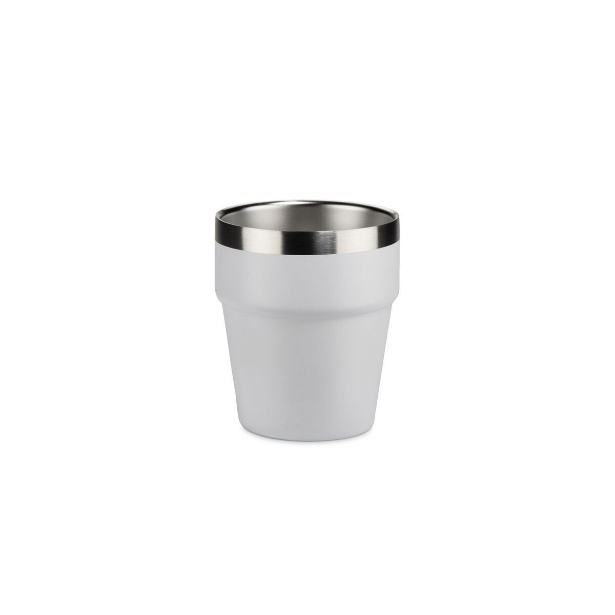 Kubek z recyklingowanej stali nierdzewnej MAKEL 300 ml - biały 16404-01