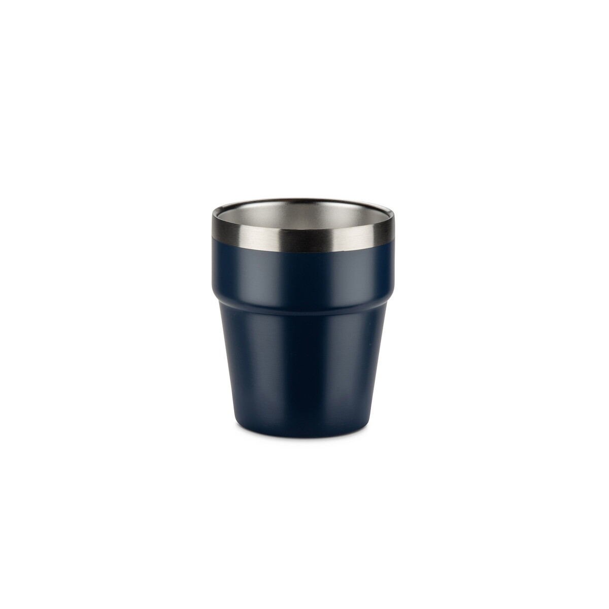 Kubek z recyklingowanej stali nierdzewnej MAKEL 300 ml - granatowy 16404-06