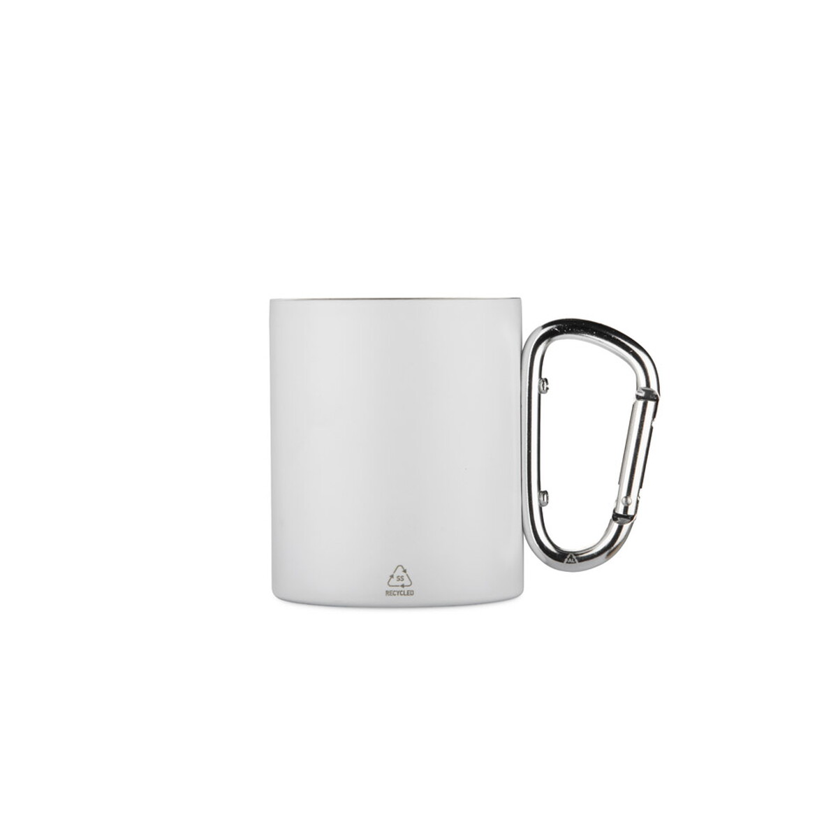 Kubki z logo – kubek z recyklingowanej stali nierdzewnej vivo 250 ml – białe 16405-01_er Kubek z recyklingowanej stali nierdzewnej VIVO 250 ml - białe 16405-01_er