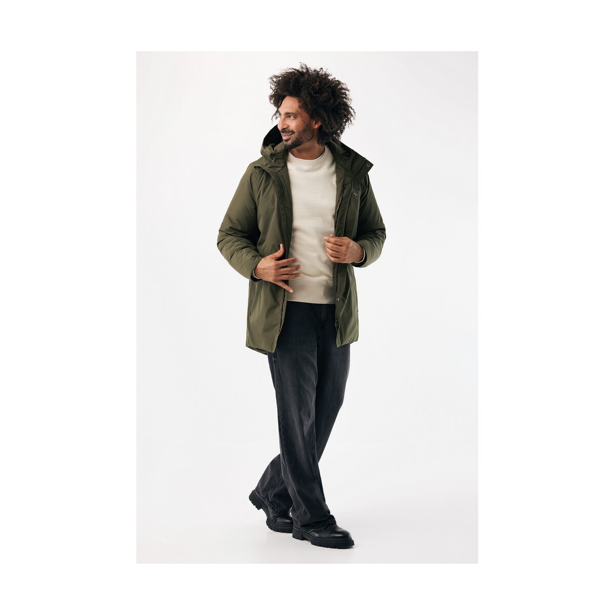 Kurtki z logo – kurtka iqoniq thelon – khaki T9702.020__F_251 Kurtka IQONIQ Thelon - khaki T9702.020__F_251