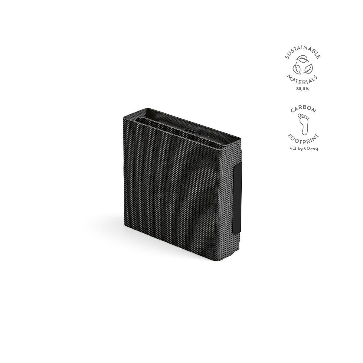 Ładowarki z logo – bezprzewodowa ladowarka linnaeus recycled pu 15w – czarna AWC005_103-kpi Bezprzewodowa ladowarka Linnaeus Recycled PU 15W - Czarna AWC005_103-kpi