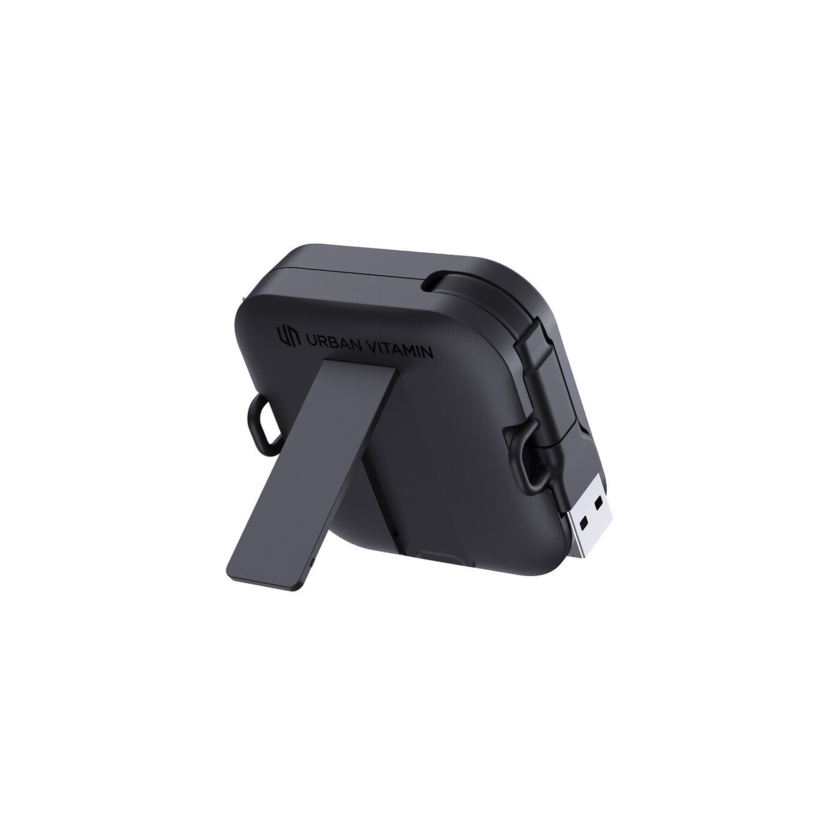 Ładowarki z logo – ładowarka 100w, stojak na telefon urban vitamin san jose – czarny P302.7201__B_4 Ładowarka 100W, stojak na telefon Urban Vitamin San Jose - czarny P302.7201__B_4