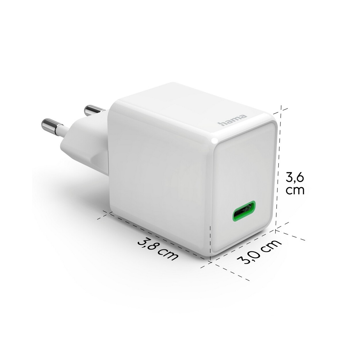 Ładowarki z logo – ładowarka ścienna 45w hama supermini – biała VH020-02_AAA06 Ładowarka ścienna 45W Hama Supermini - biała VH020-02_AAA06