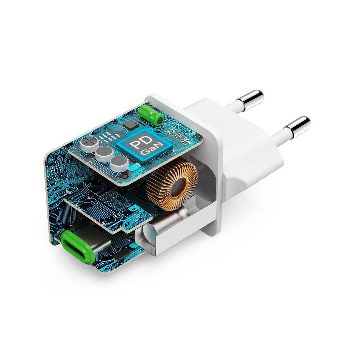 Ładowarki z logo – ładowarka ścienna 45w hama supermini – biała VH020-02_IDE01 Ładowarka ścienna 45W Hama Supermini - biała VH020-02_IDE01