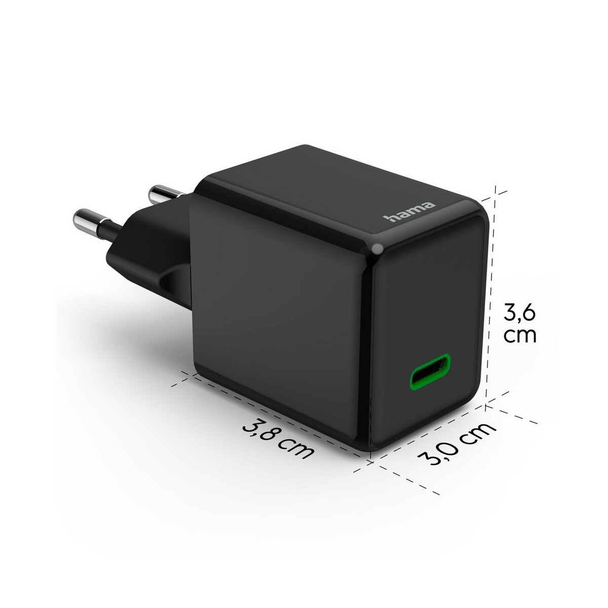 Ładowarki z logo – ładowarka ścienna 45w hama supermini – czarna VH020-03_AAA06 Ładowarka ścienna 45W Hama Supermini - czarna VH020-03_AAA06