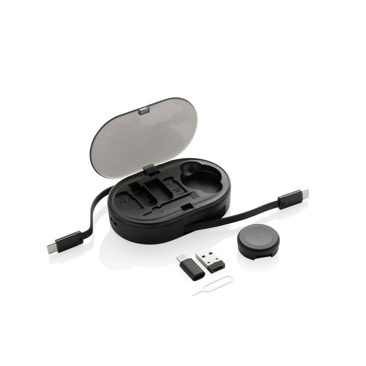 Ładowarki z logo – zestaw do ładowania 60w – czarny P302.9001__B_1 Zestaw do ładowania 60W - czarny P302.9001__B_1