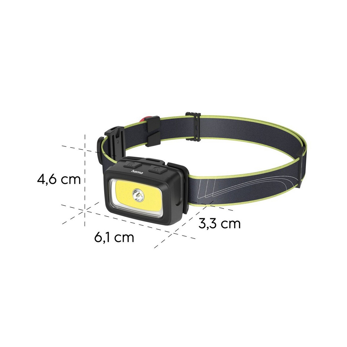 Latarki z logo – latarka na głowę hama hl350 – czarna VH001-03_AAA03 Latarka na głowę Hama HL350 - czarna VH001-03_AAA03