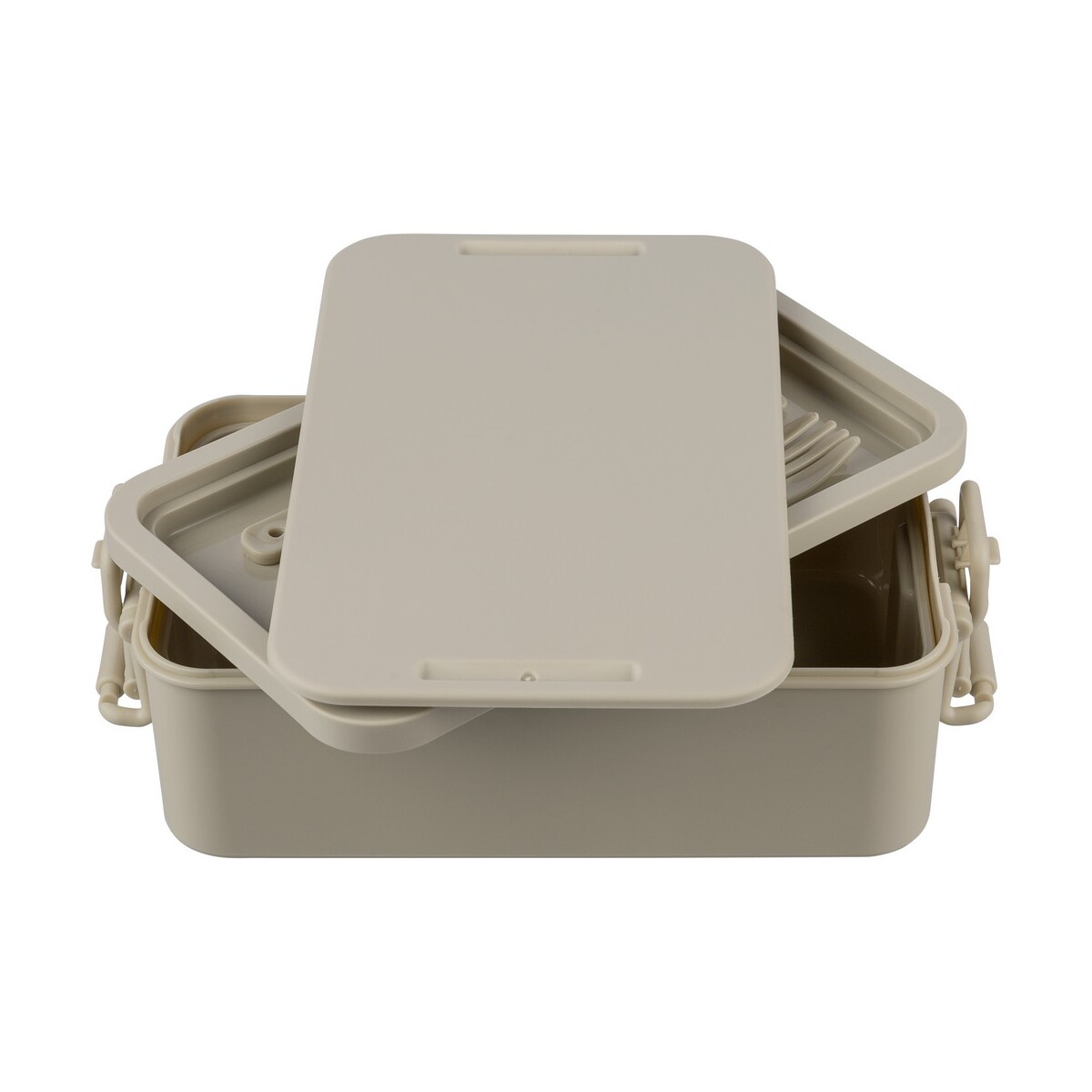 Lunchboxy z logo – pudełko śniadaniowe 2,2l – beżowe VB119-20_AAA06 Pudełko śniadaniowe 2,2l - beżowe VB119-20_AAA06