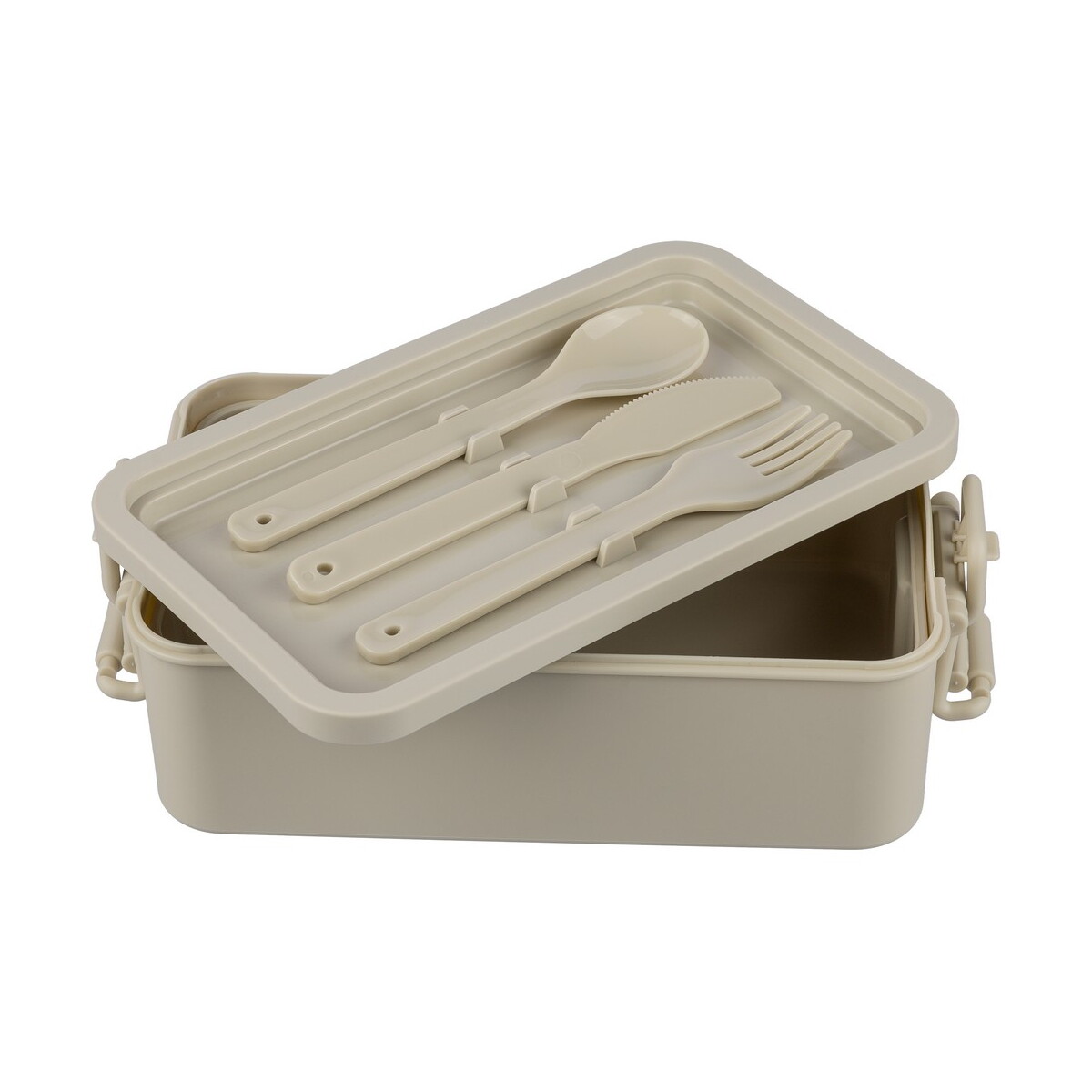 Lunchboxy z logo – pudełko śniadaniowe 2,2l – beżowe VB119-20_AAA07 Pudełko śniadaniowe 2,2l - beżowe VB119-20_AAA07