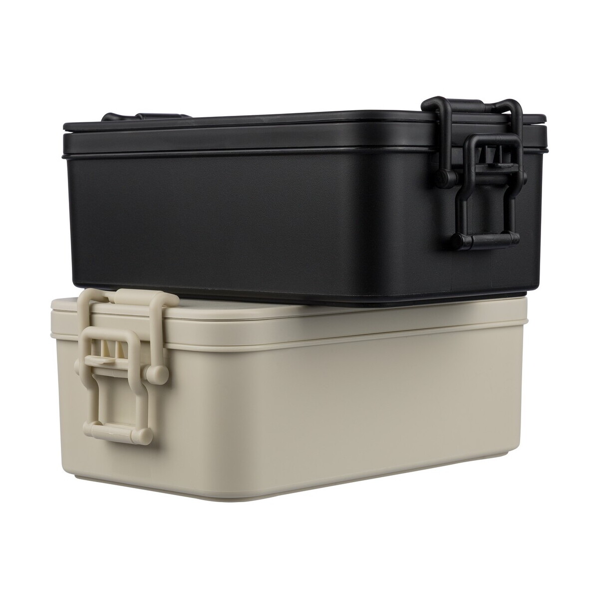 Lunchboxy z logo – pudełko śniadaniowe 2,2l – czarne VB119_1 Pudełko śniadaniowe 2,2l - czarne VB119_1