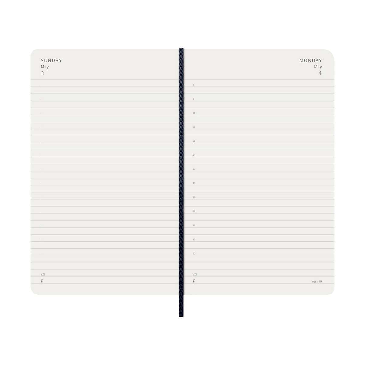 Notatniki z logo – kalendarz moleskine – ciemnoniebieski VM393.2027-27_INS02 Kalendarz MOLESKINE - ciemnoniebieski VM393.2027-27_INS02