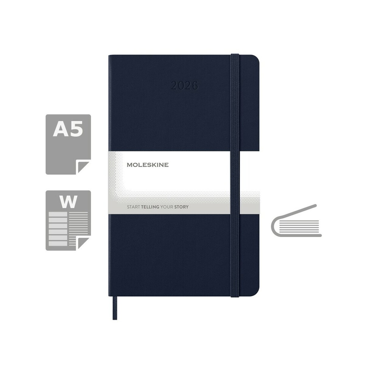 Notatniki z logo – kalendarz moleskine – ciemnoniebieski VM399.2027-27_AAA00 Kalendarz MOLESKINE - ciemnoniebieski VM399.2027-27_AAA00