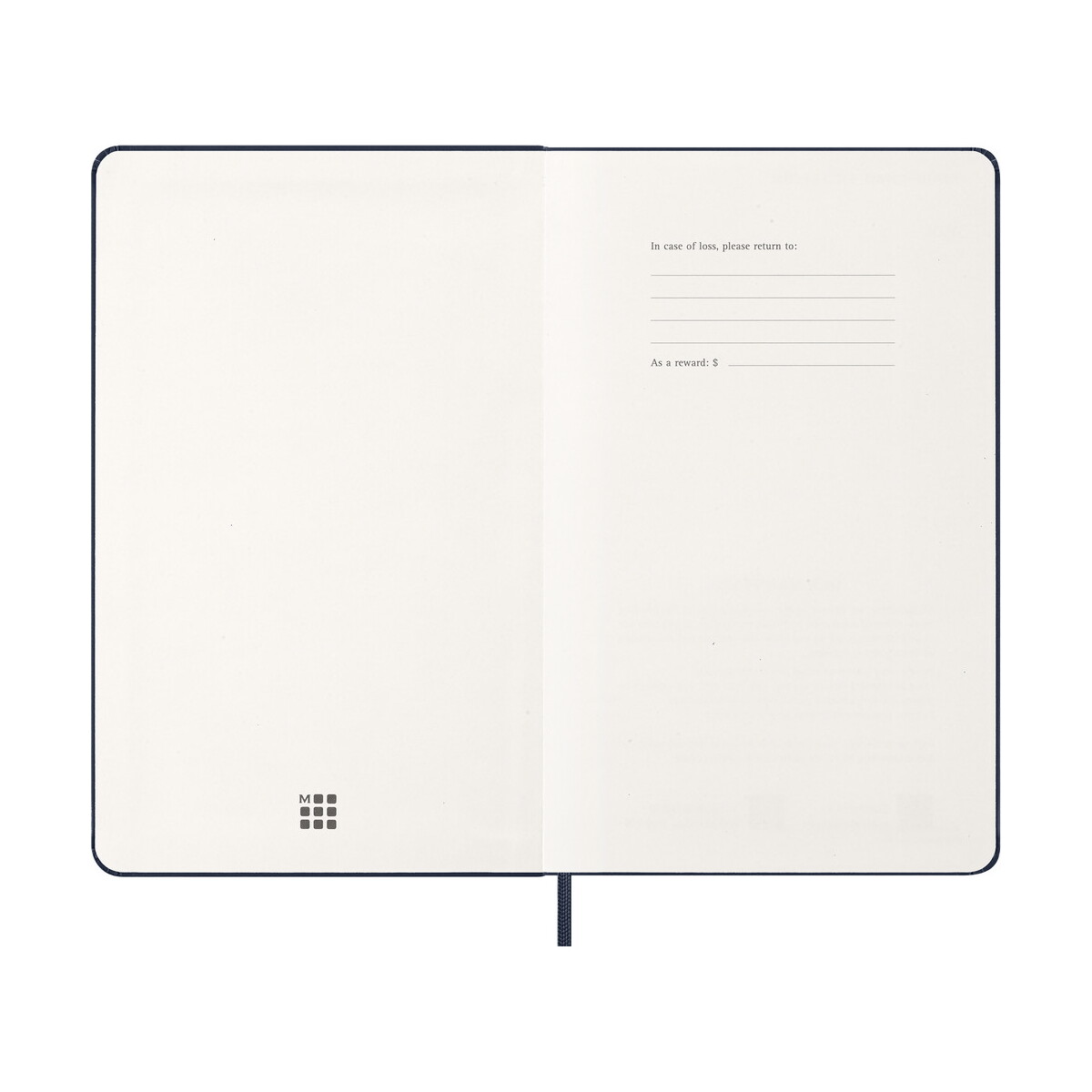 Notatniki z logo – kalendarz moleskine – ciemnoniebieski VM399.2027-27_INS01 Kalendarz MOLESKINE - ciemnoniebieski VM399.2027-27_INS01