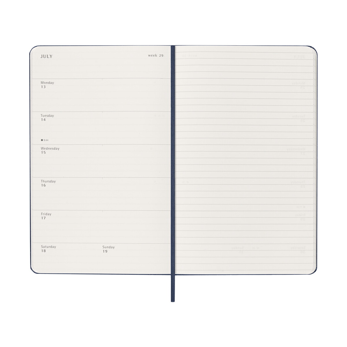 Notatniki z logo – kalendarz moleskine – ciemnoniebieski VM399.2027-27_INS02 Kalendarz MOLESKINE - ciemnoniebieski VM399.2027-27_INS02