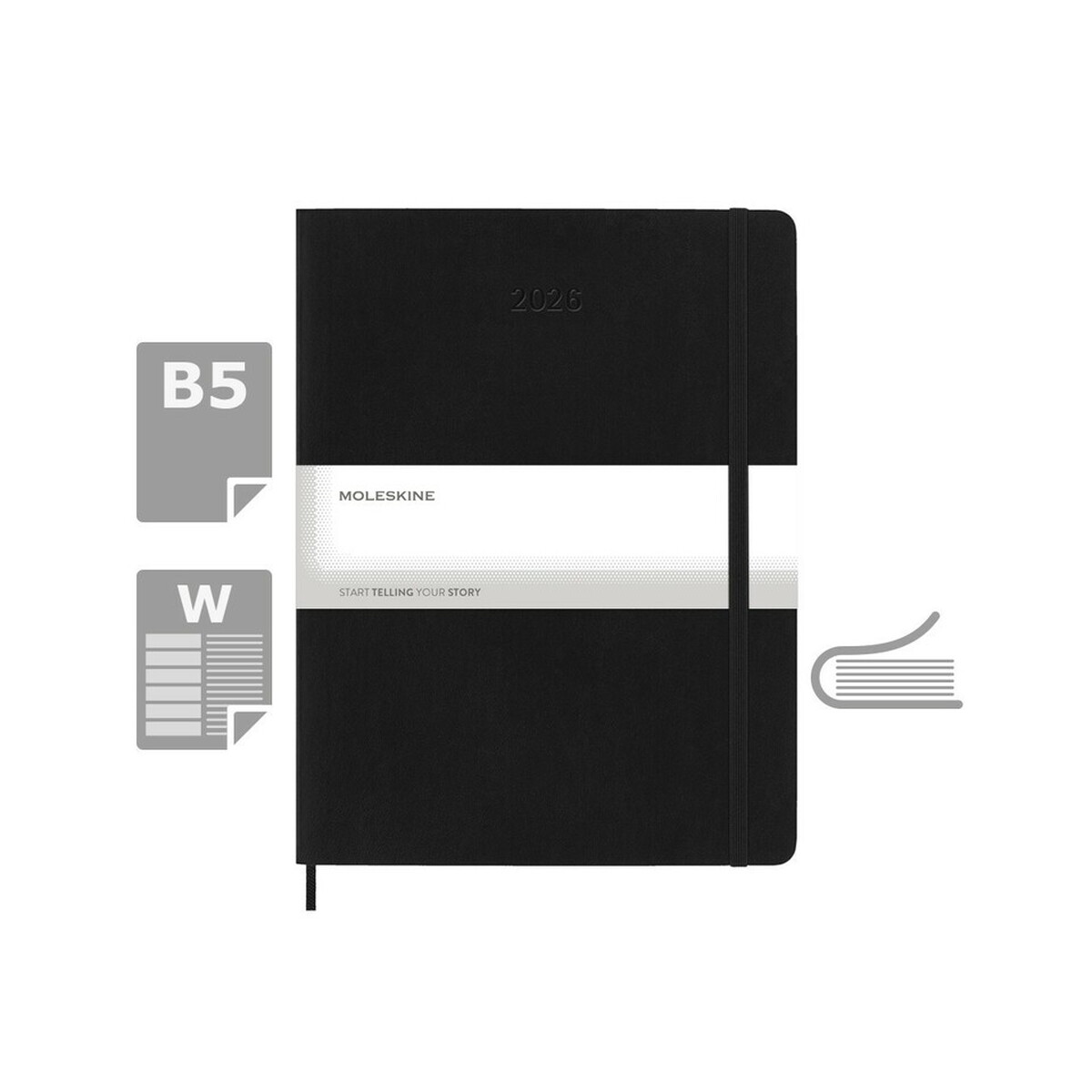 Notatniki z logo – kalendarz moleskine – czarny VM493.2027-03_AAA00 Kalendarz MOLESKINE - czarny VM493.2027-03_AAA00
