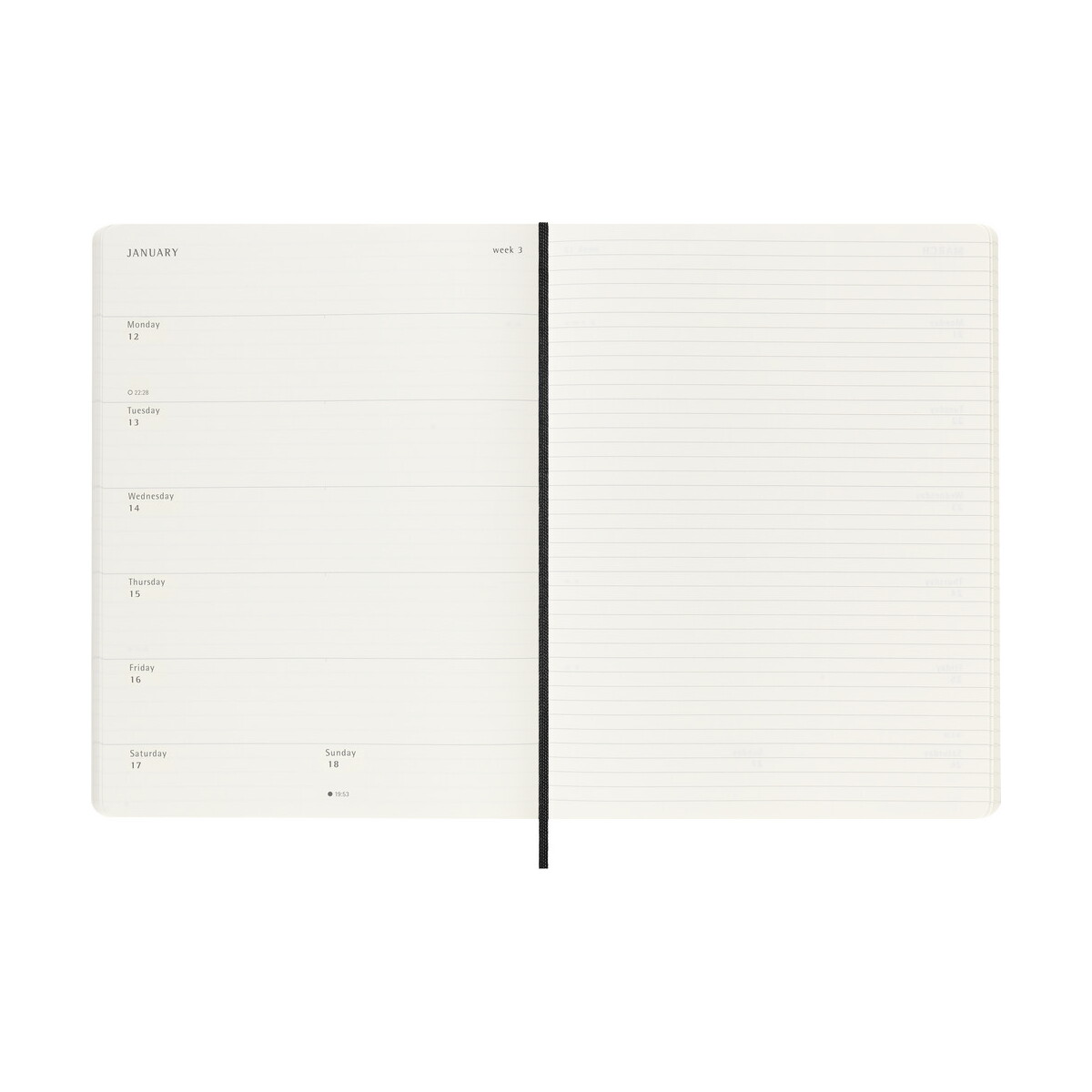 Notatniki z logo – kalendarz moleskine – czarny VM493.2027-03_INS02 Kalendarz MOLESKINE - czarny VM493.2027-03_INS02