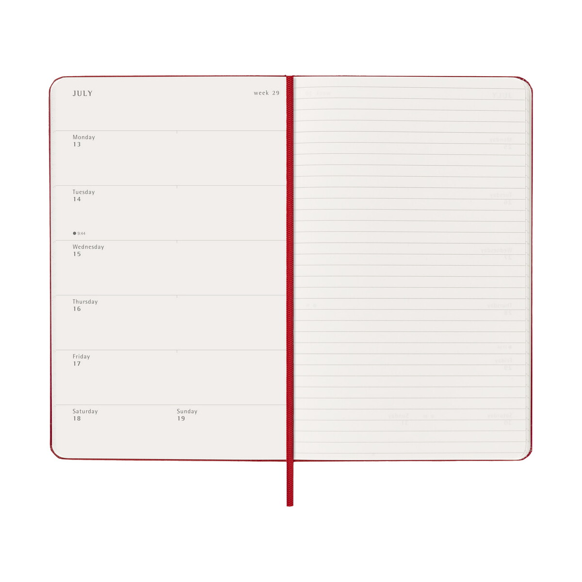 Notatniki z logo – kalendarz moleskine – czerwony VM399.2027-05_INS02 Kalendarz MOLESKINE - czerwony VM399.2027-05_INS02