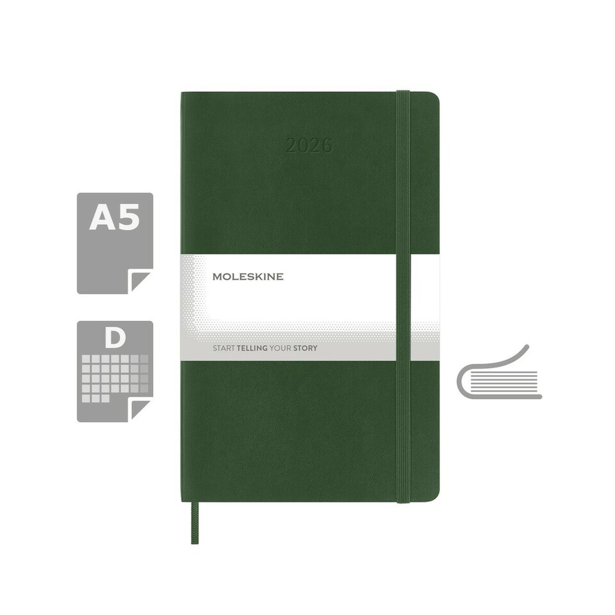 Notatniki z logo – kalendarz moleskine – khaki VM393.2027-25_AAA00 Kalendarz MOLESKINE - khaki VM393.2027-25_AAA00
