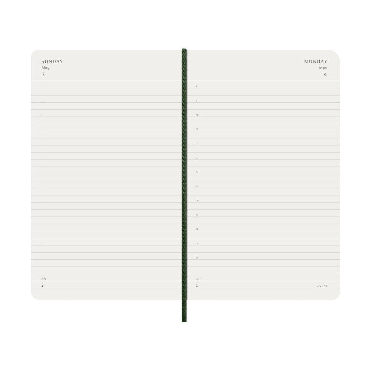 Notatniki z logo – kalendarz moleskine – khaki VM393.2027-25_INS02 Kalendarz MOLESKINE - khaki VM393.2027-25_INS02