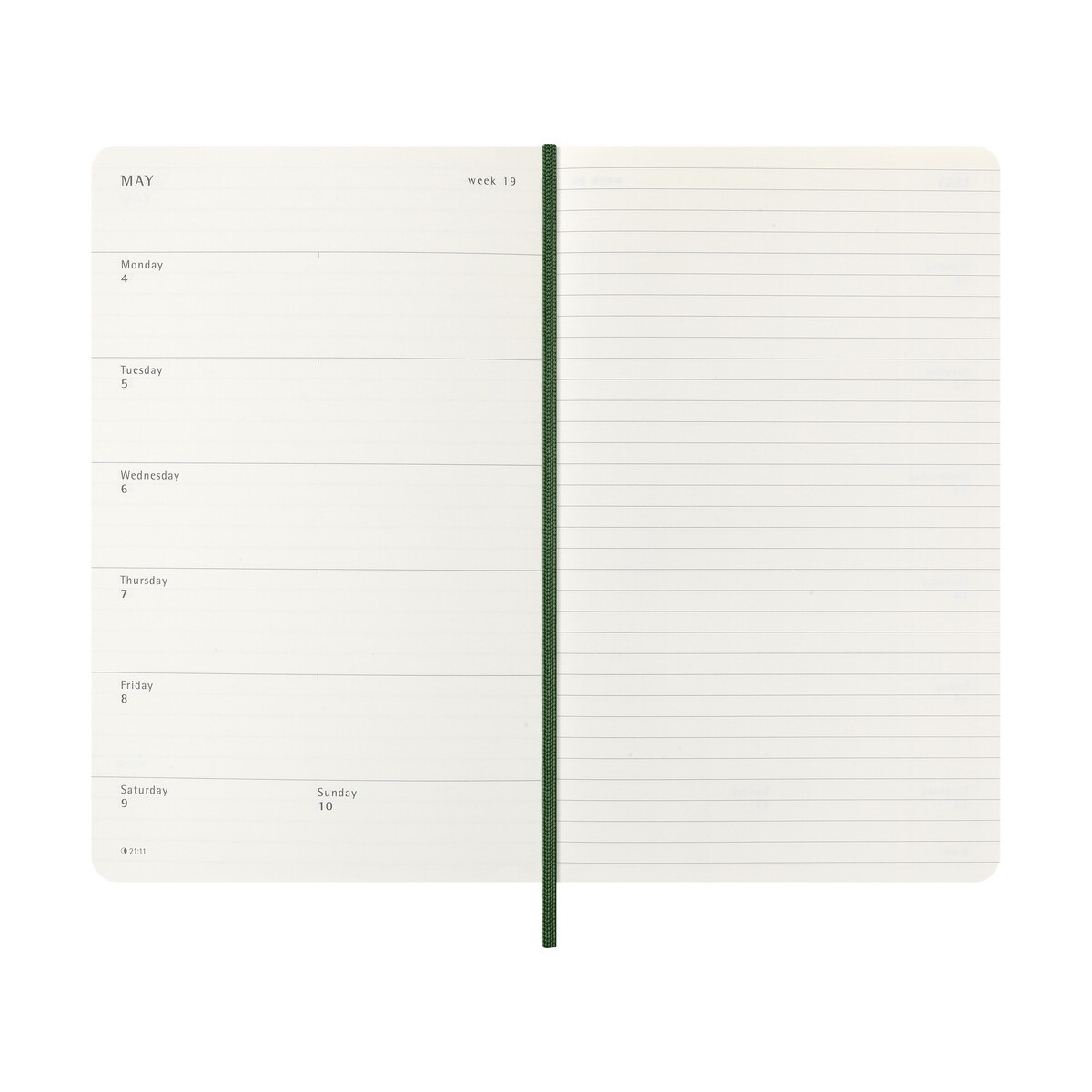 Notatniki z logo – kalendarz moleskine – khaki VM398.2027-25_INS02 Kalendarz MOLESKINE - khaki VM398.2027-25_INS02