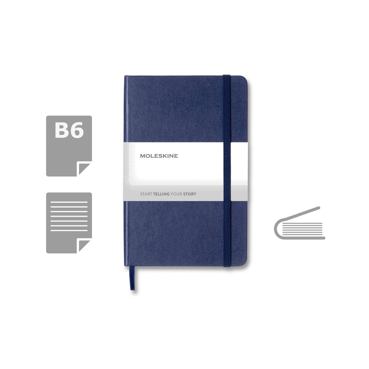 Notatniki z logo – moleskine notatnik ok. b6 – granatowy VM026-04_AAA00 MOLESKINE Notatnik ok. B6 - granatowy VM026-04_AAA00