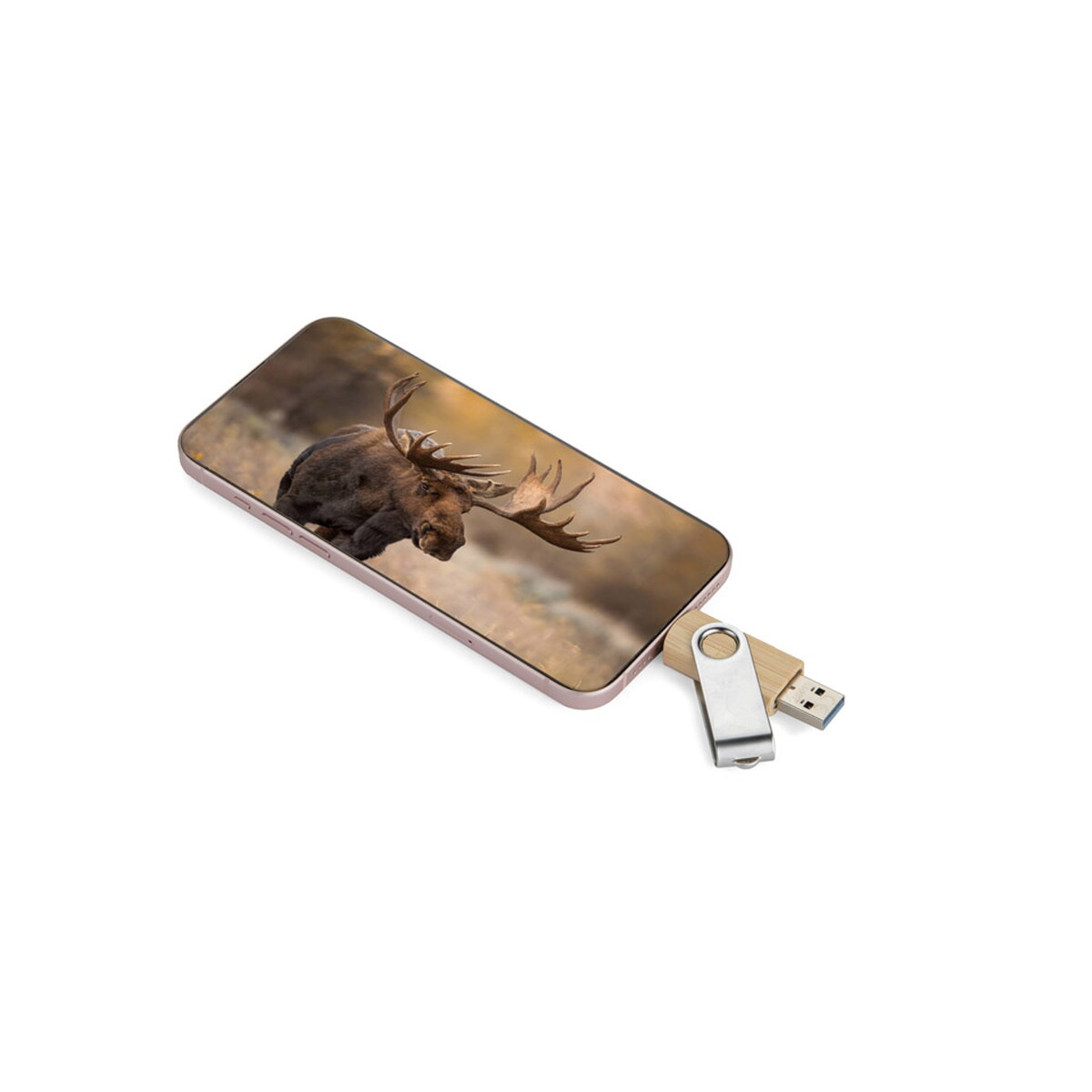 Pamięci USB z logo – pamięć usb twister-pro 32gb 3.0 otg – beżowa 44097-17_f Pamięć USB TWISTER-PRO 32GB 3.0 OTG - beżowa 44097-17_f