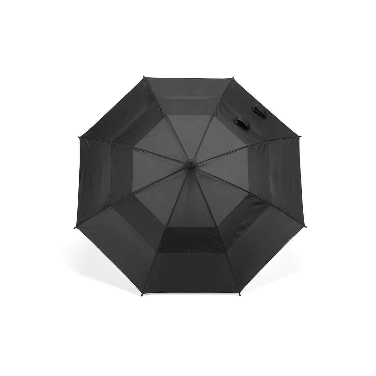 Parasole klasyczne z logo – parasol prince 23″ rpet – czarny AUM005_103-front Parasol Prince 23
