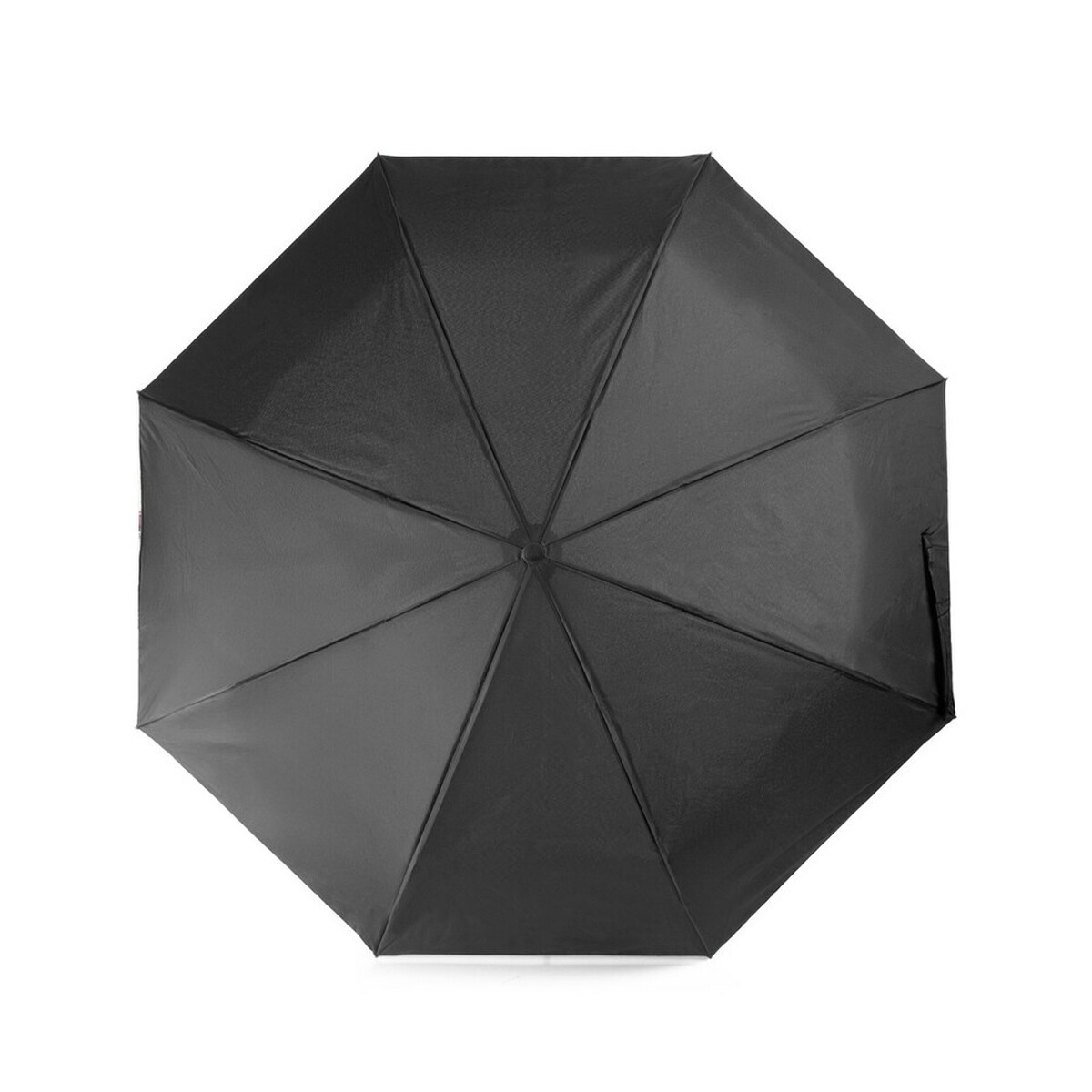Parasole klasyczne z logo – wiatroodporny parasol manualny rpet, składany | uksan – czarny VA067-03_AAB01 Wiatroodporny parasol manualny RPET, składany | Uksan - czarny VA067-03_AAB01
