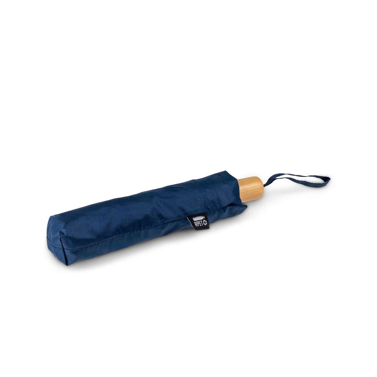 Parasole klasyczne z logo – wiatroodporny parasol manualny rpet, składany | uksan – granatowy VA067-04_AAB04 Wiatroodporny parasol manualny RPET, składany | Uksan - granatowy VA067-04_AAB04