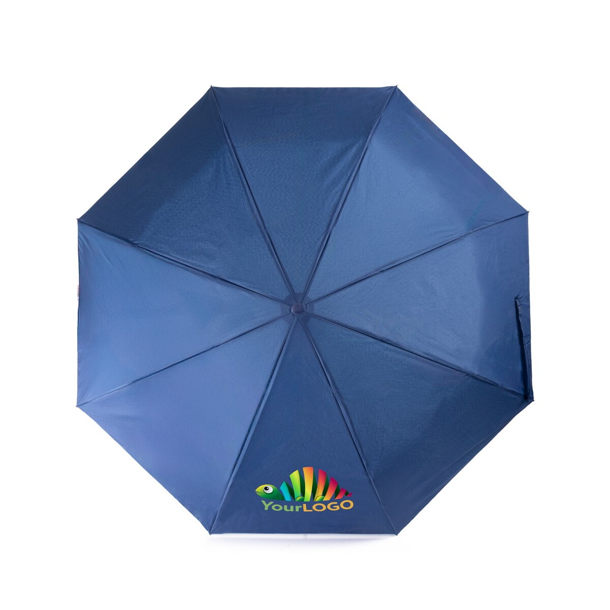 Parasole klasyczne z logo – wiatroodporny parasol manualny rpet, składany | uksan – granatowy VA067-04_ILG01 Wiatroodporny parasol manualny RPET, składany | Uksan - granatowy VA067-04_ILG01