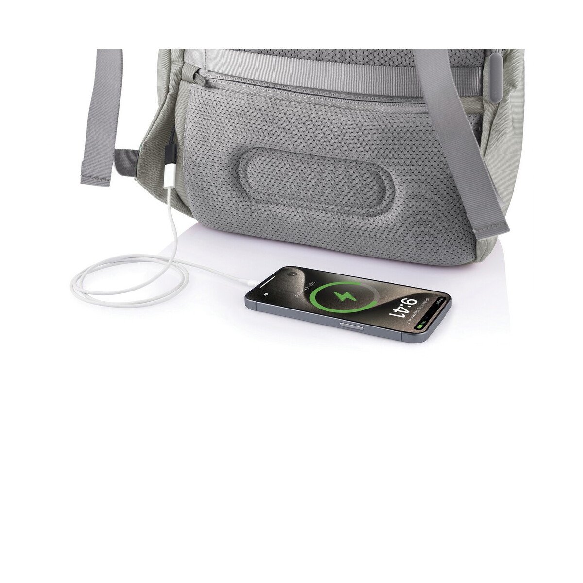 Plecaki z logo – bobby soft plecak chroniący przed kieszonkowcami – grey, grey P705.7919__B_10 Bobby Soft plecak chroniący przed kieszonkowcami - grey, grey P705.7919__B_10