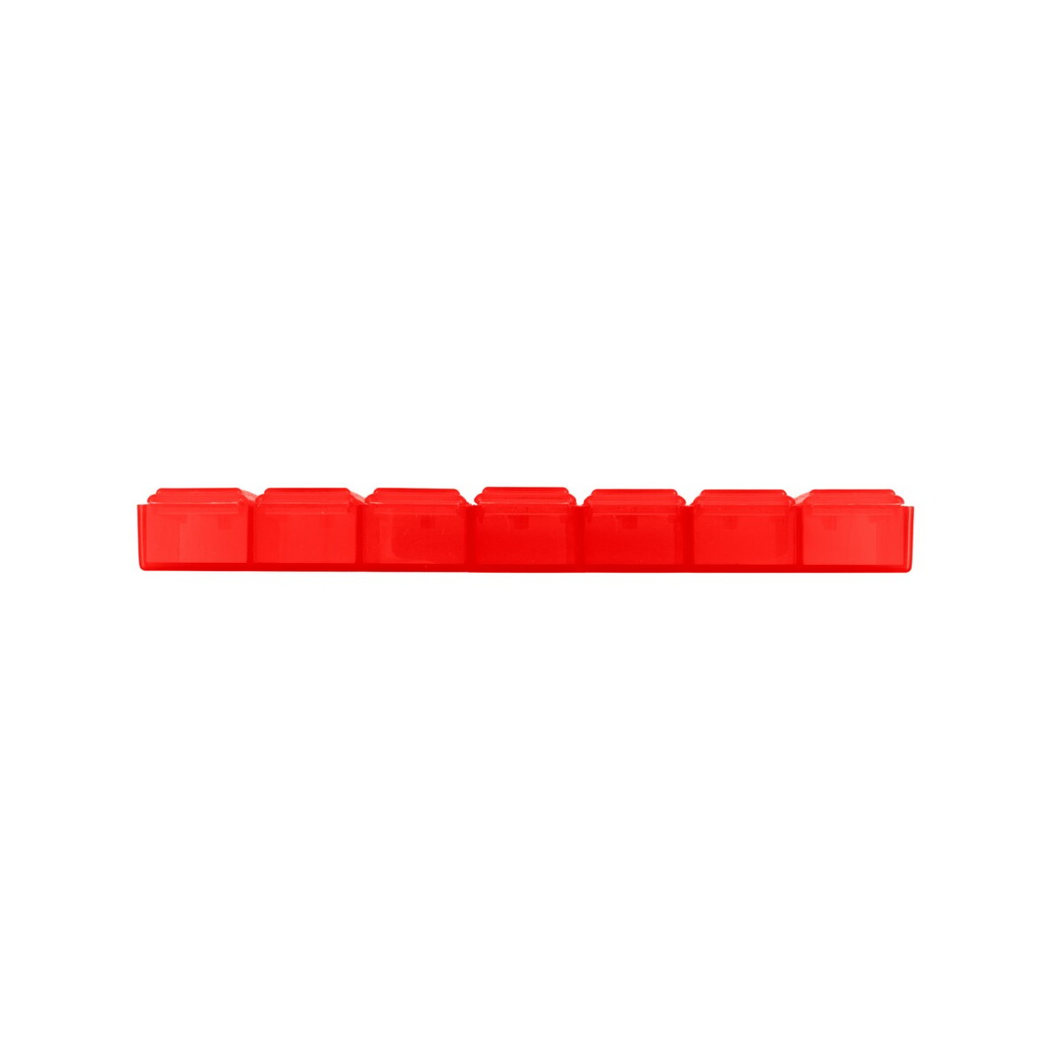 Pojemniki na tabletki z logo – pojemnik na tabletki z 7 przegrodami – czerwony V9597.0-05_ICF01 Pojemnik na tabletki z 7 przegrodami - czerwony V9597.0-05_ICF01