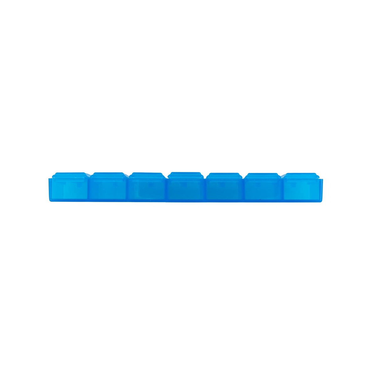 Pojemniki na tabletki z logo – pojemnik na tabletki z 7 przegrodami – niebieski V9597.0-11_ICF01 Pojemnik na tabletki z 7 przegrodami - niebieski V9597.0-11_ICF01