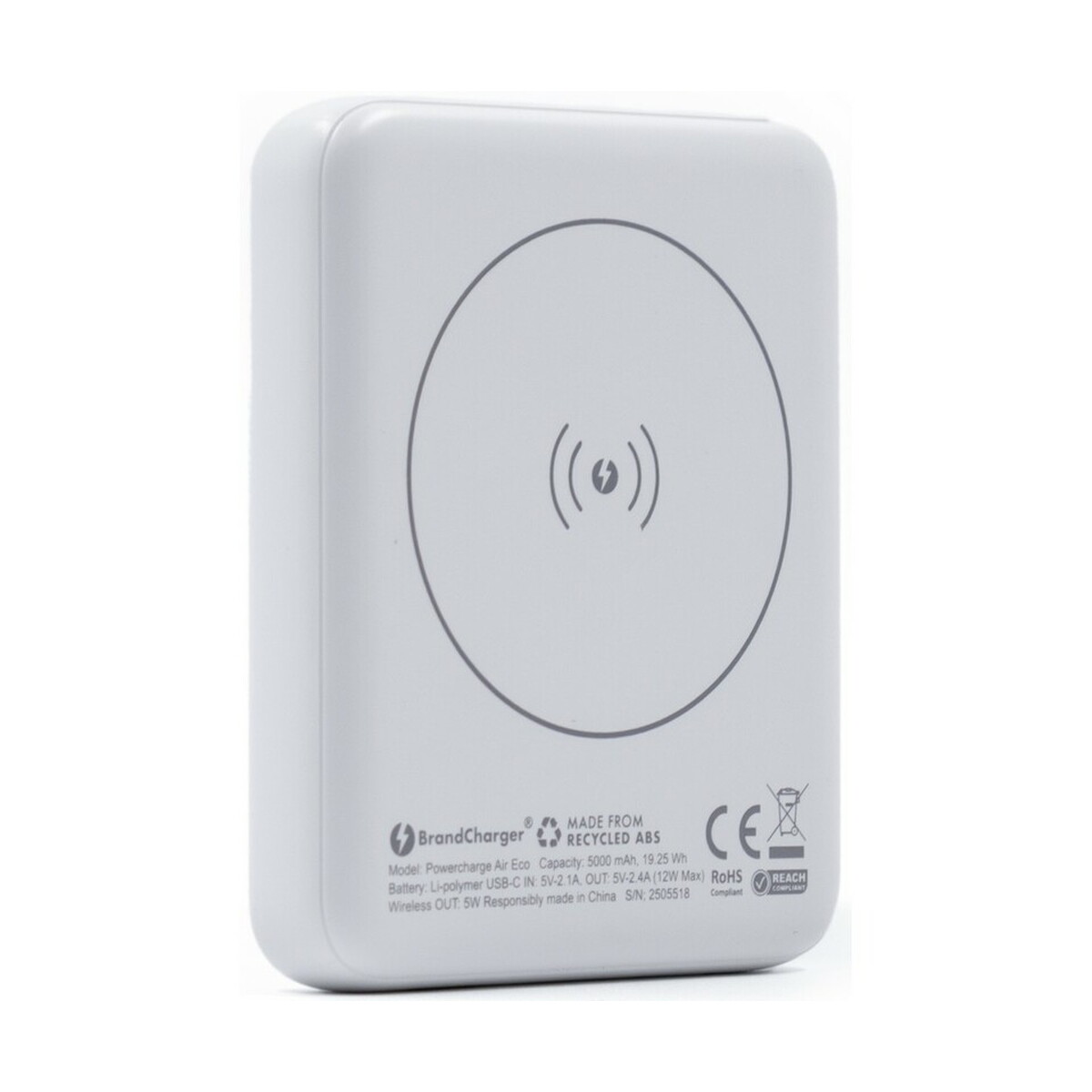 Powerbanki z logo – magnetyczny power bank 5000 mah brandcharger powercharge air – biały VB188-02_AAA01 Magnetyczny power bank 5000 mAh BrandCharger Powercharge Air - biały VB188-02_AAA01