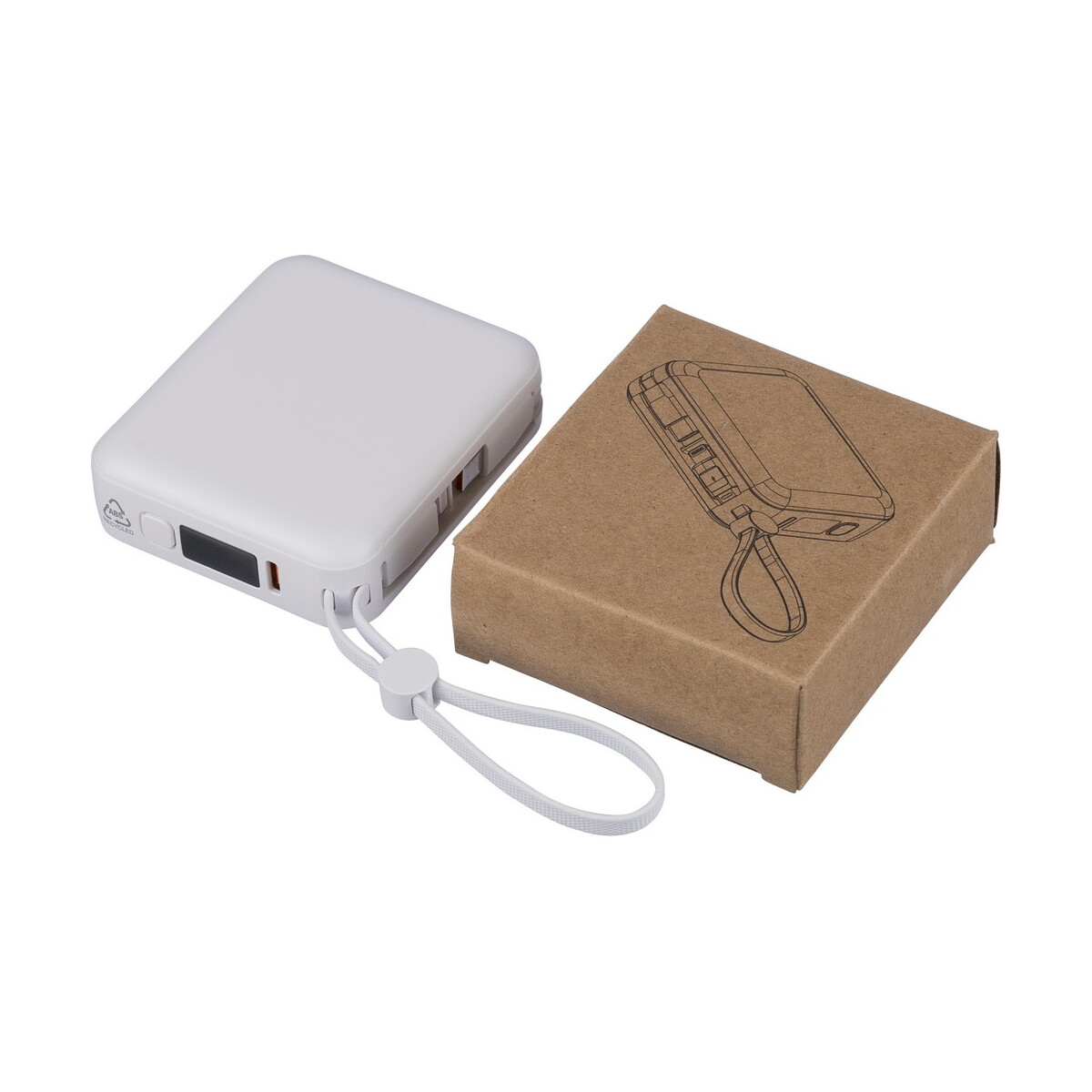 Powerbanki z logo – power bank 10000 mah – biały VB100-02_AAA02 Power bank 10000 mAh - biały VB100-02_AAA02