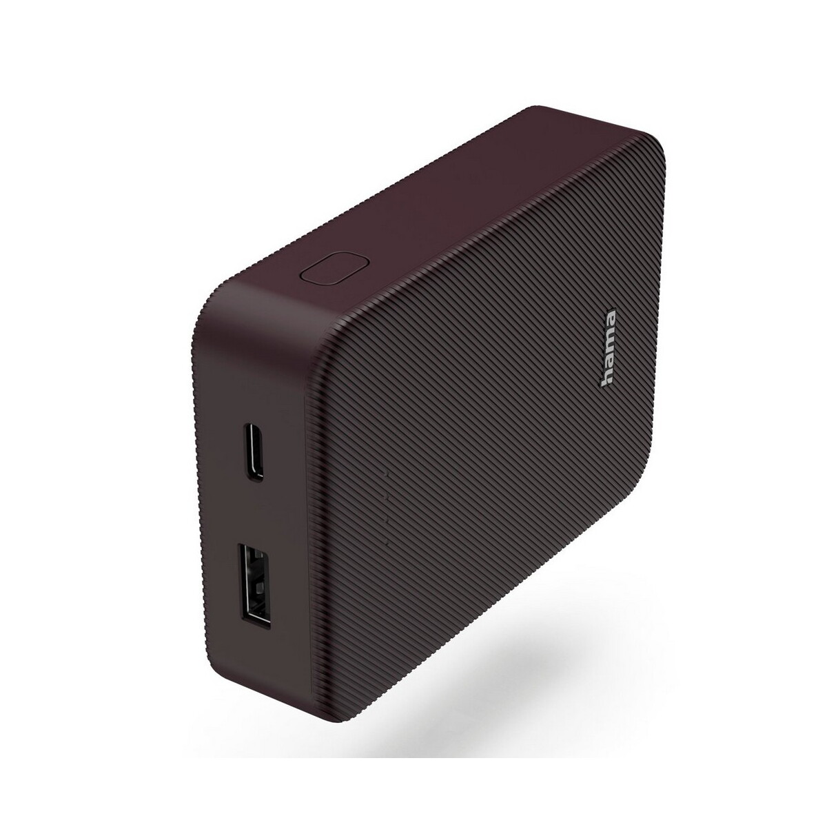 Powerbanki z logo – power bank 10000 mah hama power pack – burgundowy VH023-12_AAA02 Power bank 10000 mAh Hama Power Pack - burgundowy VH023-12_AAA02