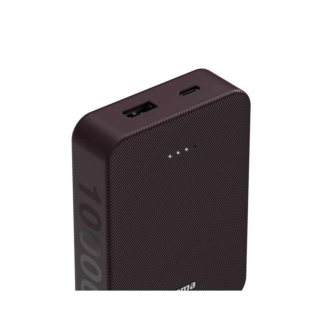 Powerbanki z logo – power bank 10000 mah hama power pack – burgundowy VH023-12_IDE01 Power bank 10000 mAh Hama Power Pack - burgundowy VH023-12_IDE01