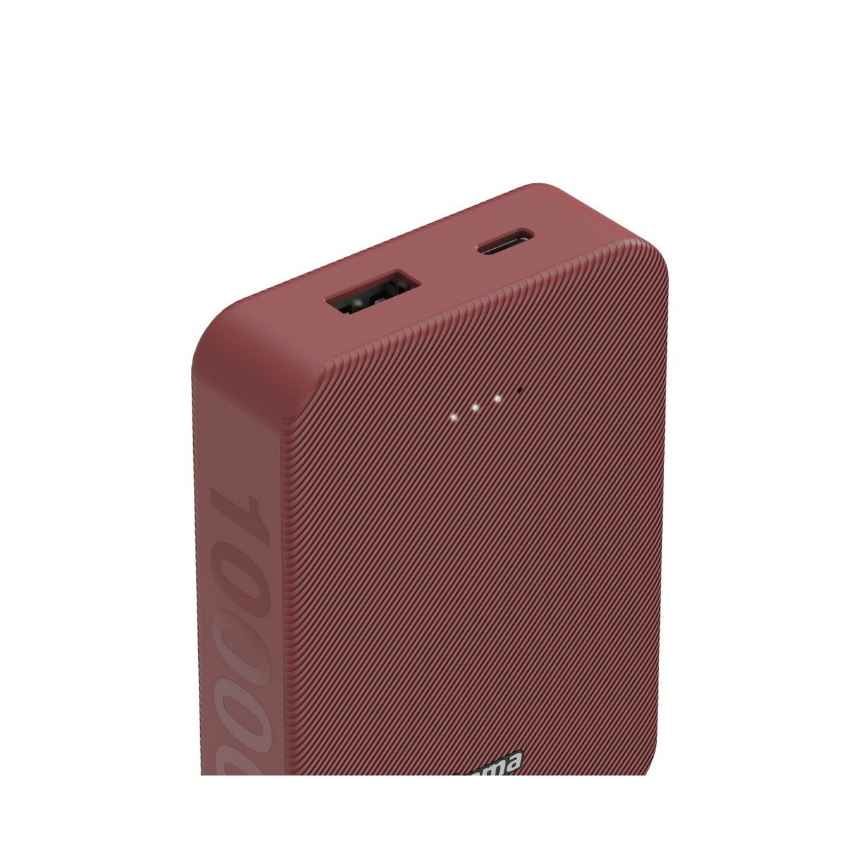 Powerbanki z logo – power bank 10000 mah hama power pack – czerwony VH023-05_IDE01 Power bank 10000 mAh Hama Power Pack - czerwony VH023-05_IDE01
