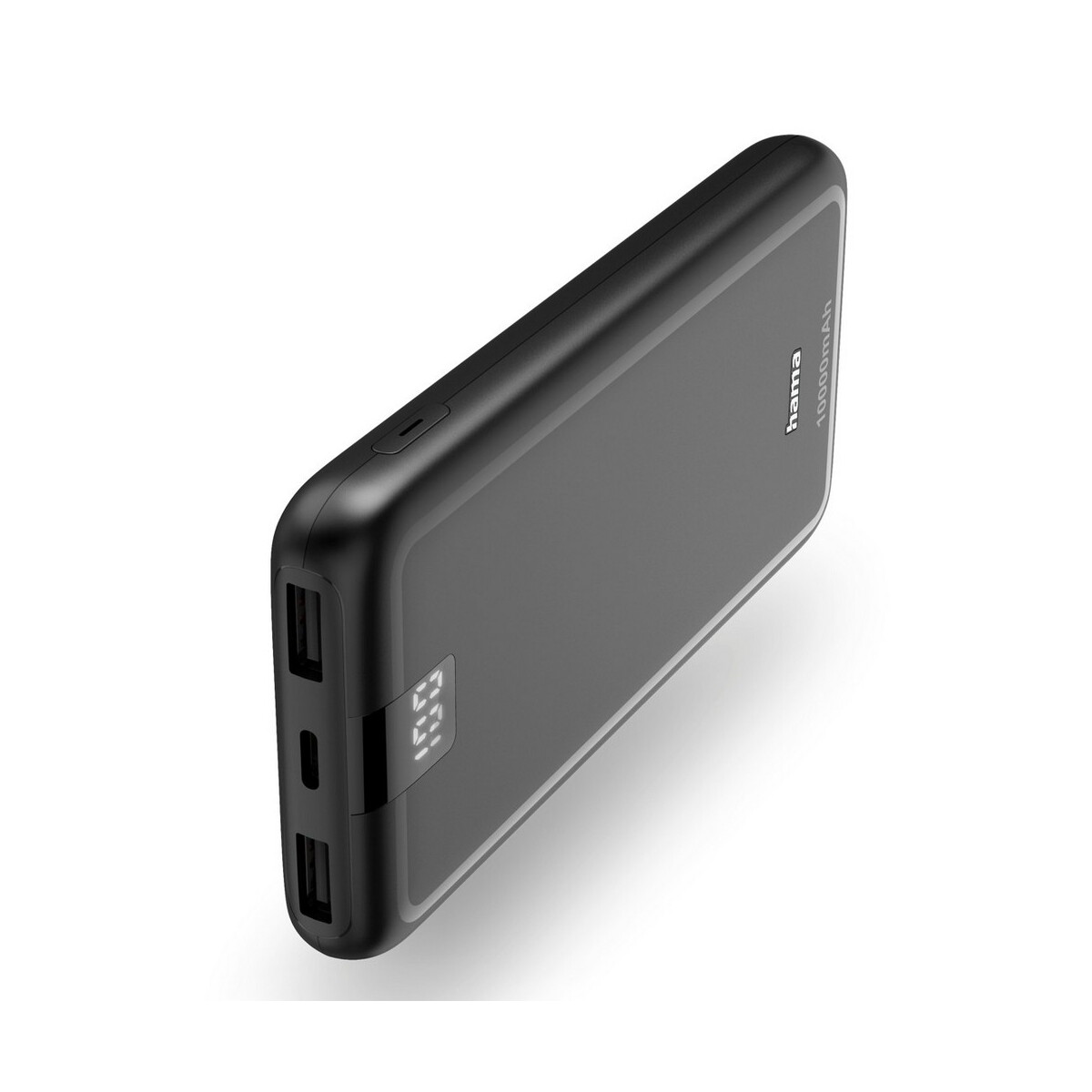 Powerbanki z logo – power bank 10000 mah hama power pack performance – czarny VH025-03_AAA02 Power bank 10000 mAh Hama Power Pack Performance - czarny VH025-03_AAA02