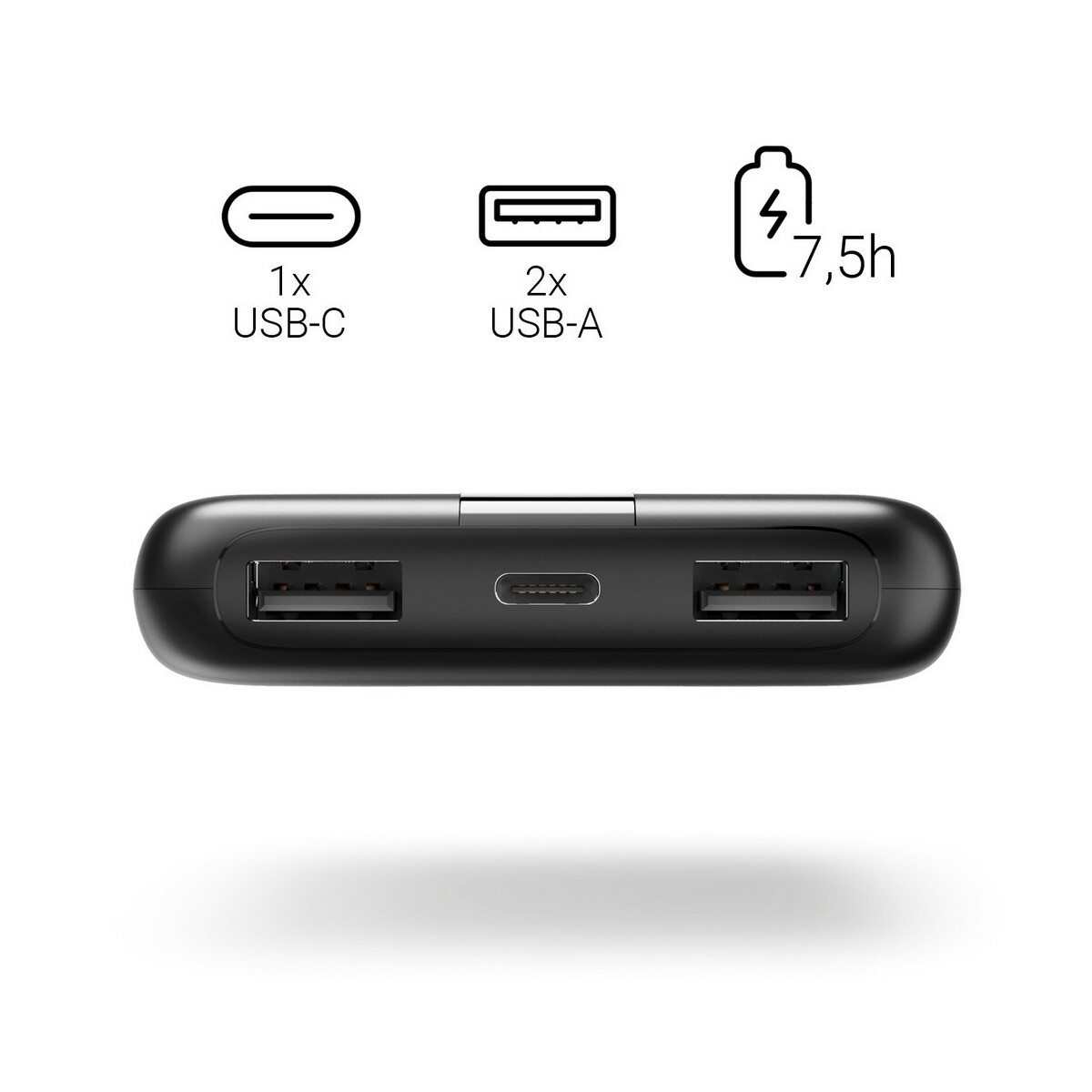 Powerbanki z logo – power bank 10000 mah hama power pack performance – czarny VH025-03_ITP02 Power bank 10000 mAh Hama Power Pack Performance - czarny VH025-03_ITP02