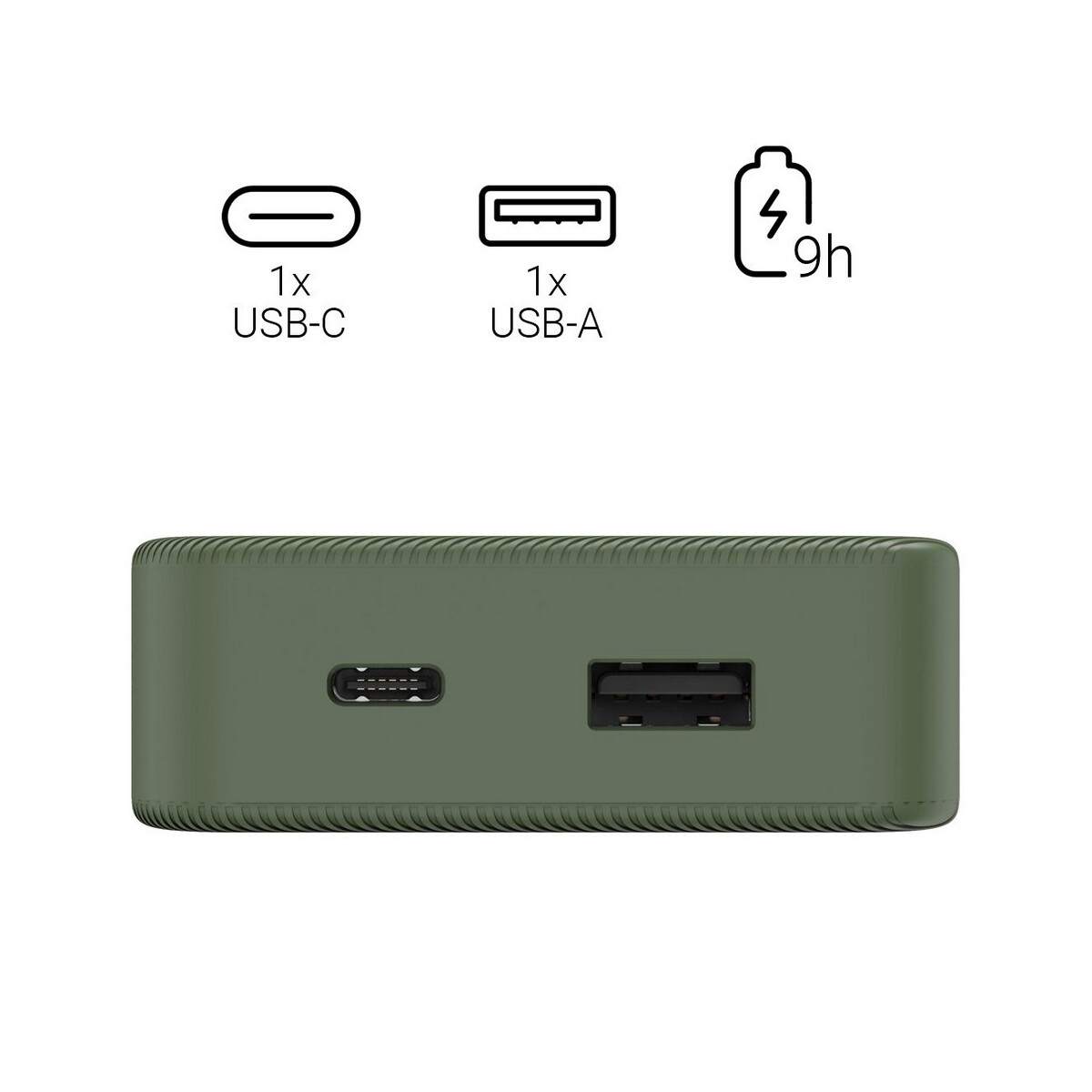 Powerbanki z logo – power bank 10000 mah hama power pack – zielony VH023-06_ITP02 Power bank 10000 mAh Hama Power Pack - zielony VH023-06_ITP02