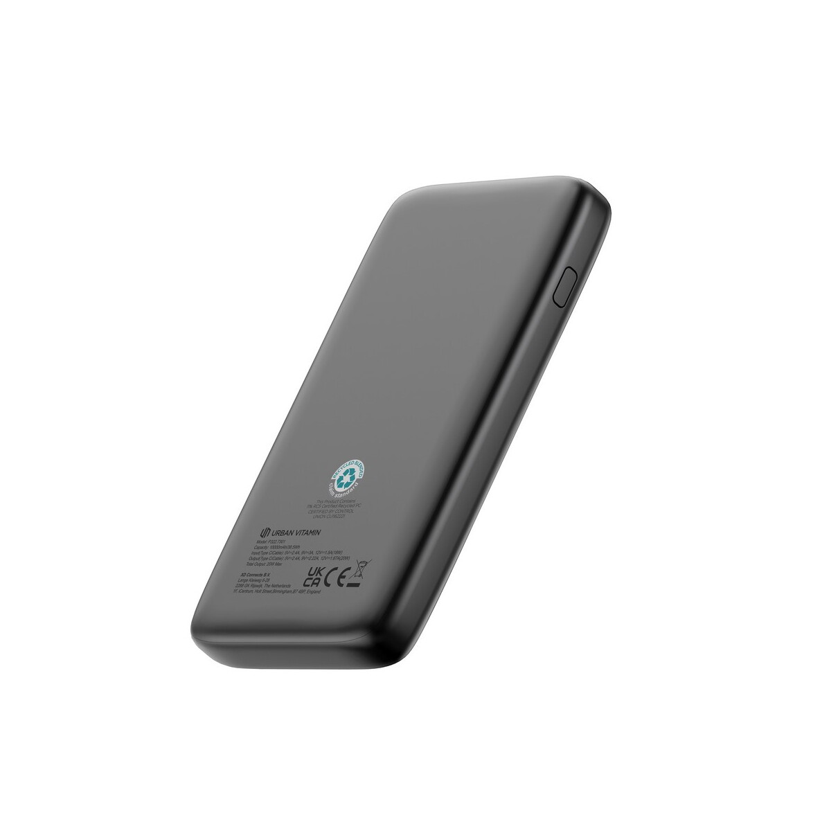 Powerbanki z logo – power bank 10000 mah urban vitamin emeryville – czarny P322.7301__B_7 Power bank 10000 mAh Urban Vitamin Emeryville - czarny P322.7301__B_7