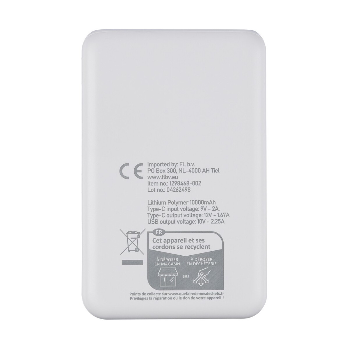 Powerbanki z logo – power bank 20000 mah – biały VB103-02_IBK01 Power bank 20000 mAh - biały VB103-02_IBK01
