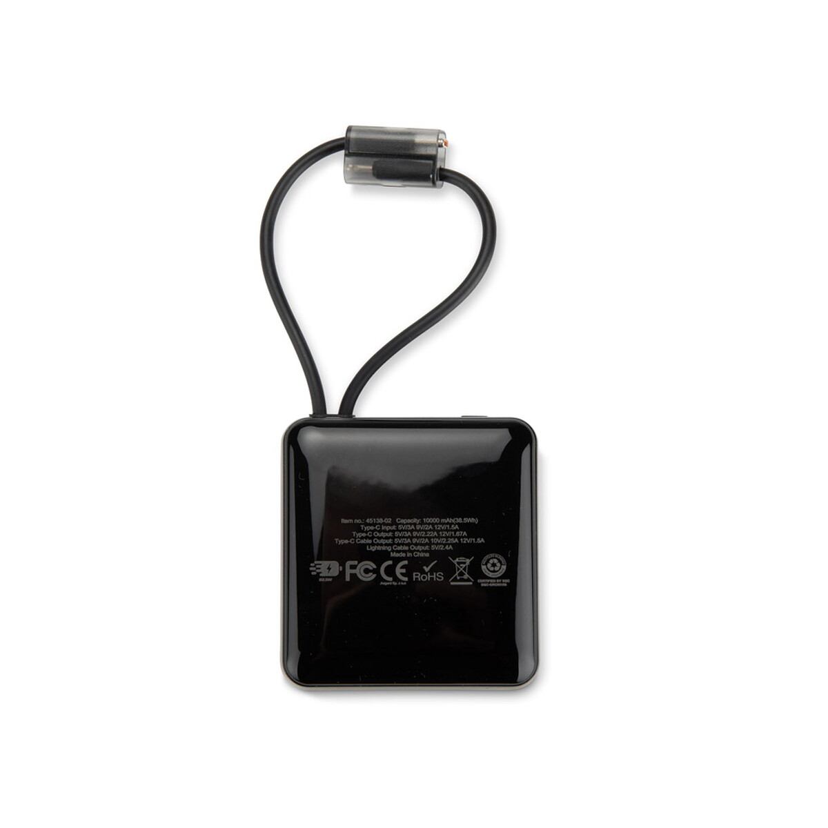 Powerbanki z logo – powerbank lumero 10000 mah 22,5w – czarny 45138-02_et Powerbank LUMERO 10000 mAh 22,5W - czarny 45138-02_et