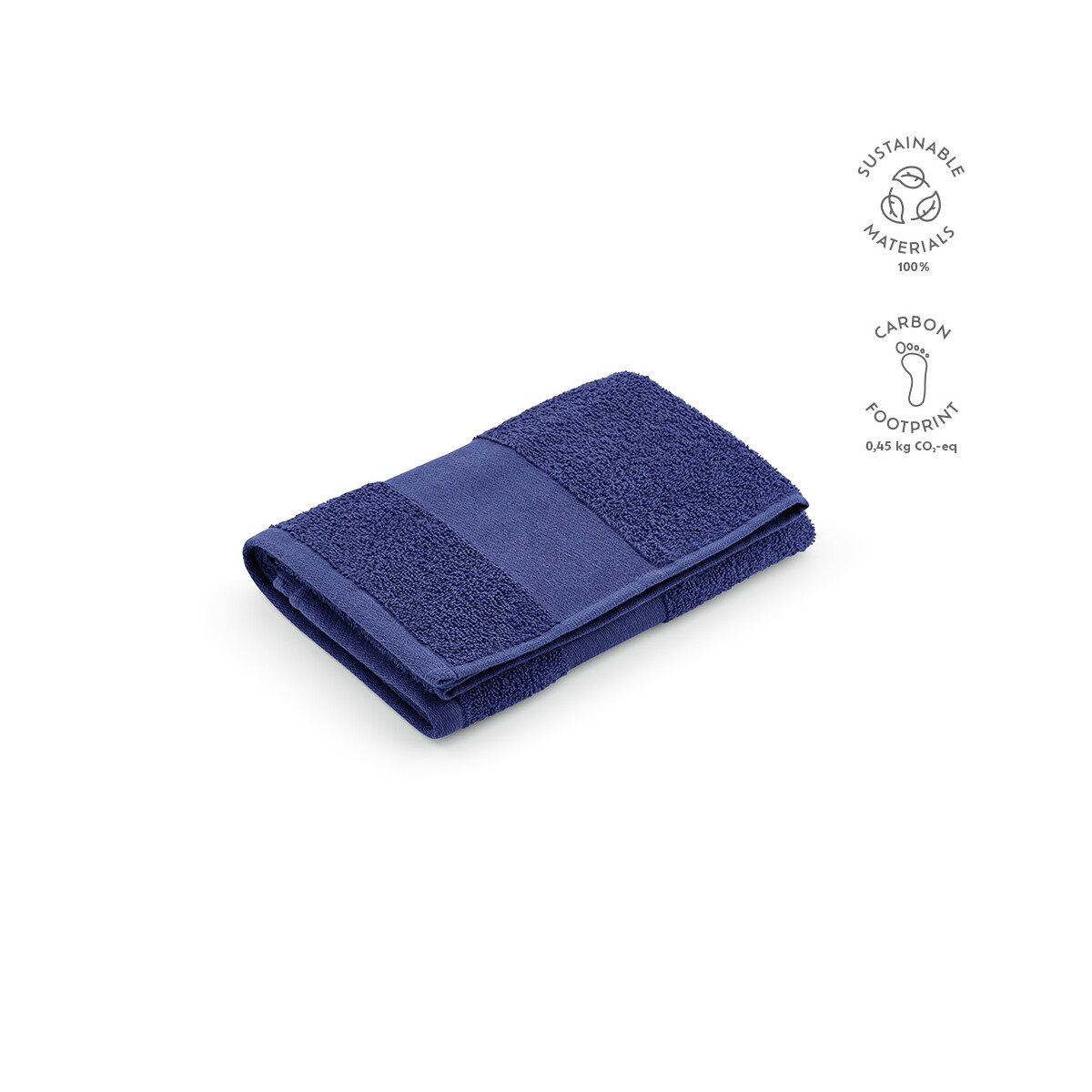 Ręczniki z logo – ręcznik donatello s bawełna z recyklingu 370 gsm eu – granatowy ATW003_134-kpi Ręcznik Donatello S bawełna z recyklingu 370 gsm EU - granatowy ATW003_134-kpi