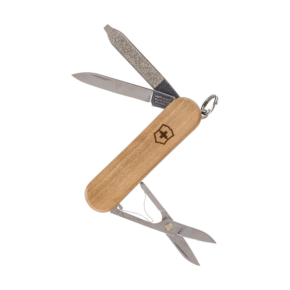 Scyzoryki z logo – nóż wielofunkcyjny victorinox classic sd wood – brązowy VB273-16_AAA02 Nóż wielofunkcyjny Victorinox Classic SD Wood - brązowy VB273-16_AAA02