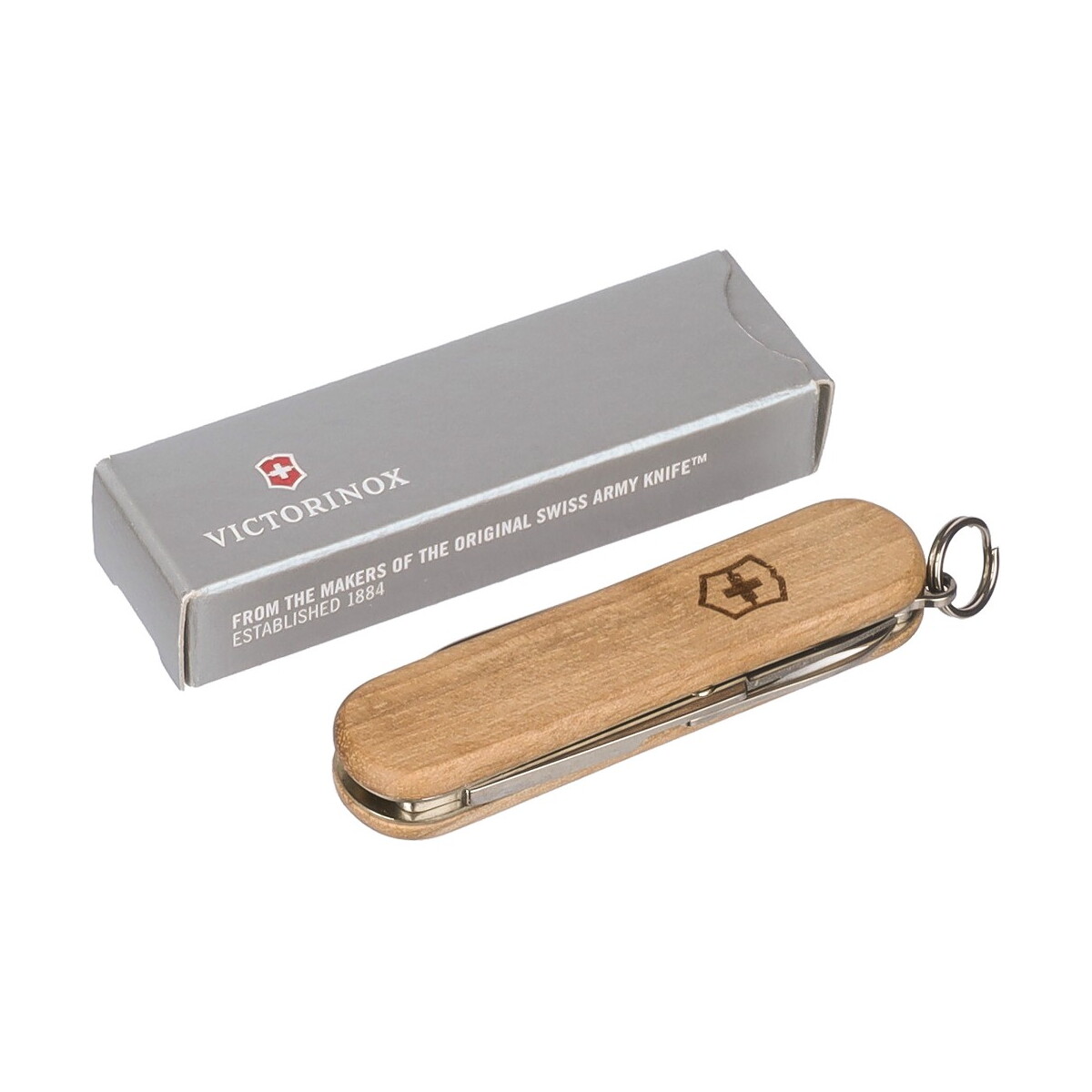 Scyzoryki z logo – nóż wielofunkcyjny victorinox classic sd wood – brązowy VB273-16_AAA03 Nóż wielofunkcyjny Victorinox Classic SD Wood - brązowy VB273-16_AAA03