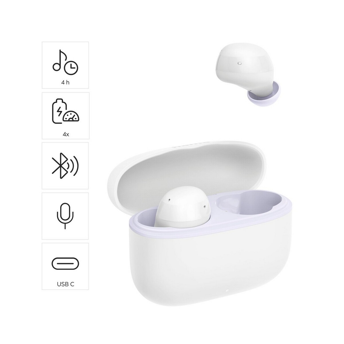 Słuchawki z logo – bezprzewodowe słuchawki douszne hama freedom buddy ii – białe VH012-02_AAA02 Bezprzewodowe słuchawki douszne Hama Freedom Buddy II - białe VH012-02_AAA02